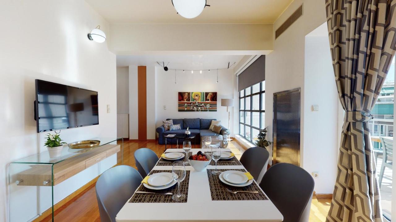 75 négyzetméteres, 3 hálószobás, 2 saját fürdőszobával rendelkező Apartman Acropolis - Koukaki terü Athén Kültér fotó